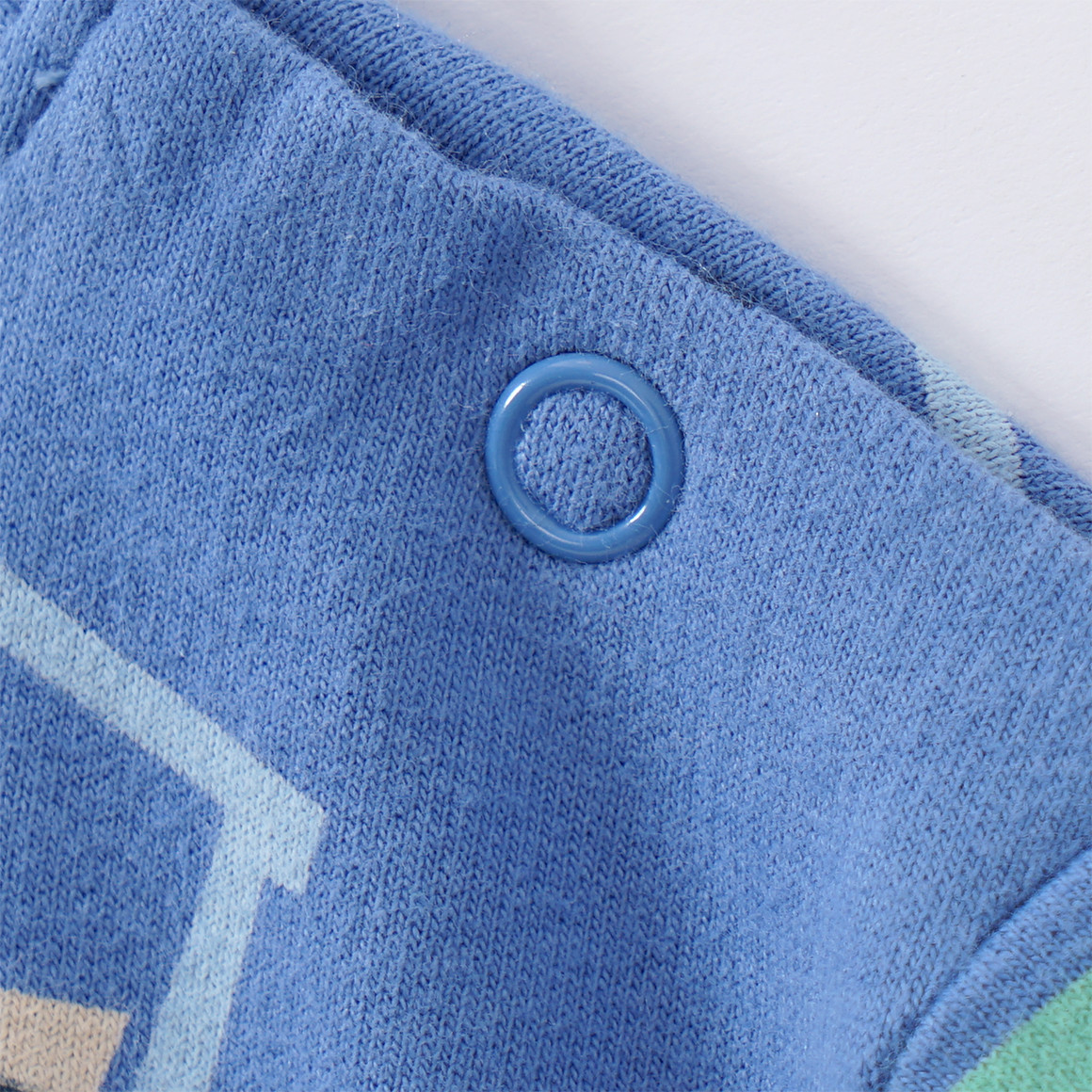 Topomini Baby Sweatshirt mit Baufahrzeug-Allover blau