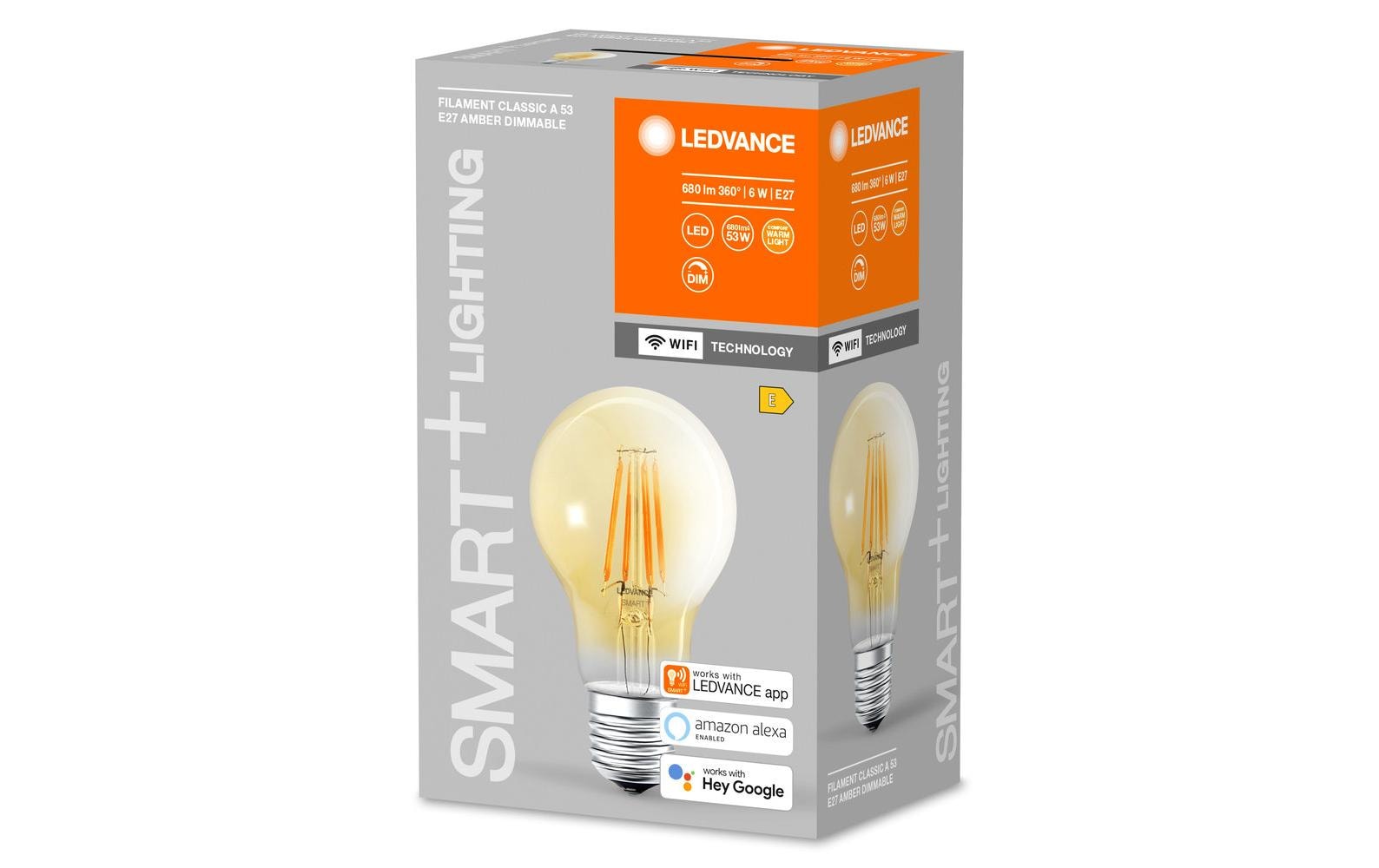 Leuchtmittel SMART+ WiFi Filament Classic, 6W, E27, 680lmSmart Leuchtmittel mit WiFi-Technologie