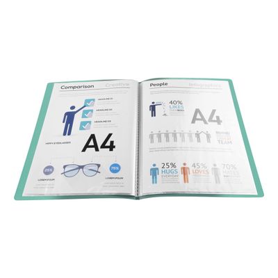 Exacompta Teksto - Porte vues - 40 vues - A4 - disponible dans différentes couleurs