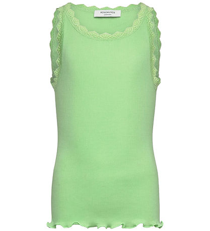 Rosemunde Top - Rib - Modal - Balta - Pistazie Green