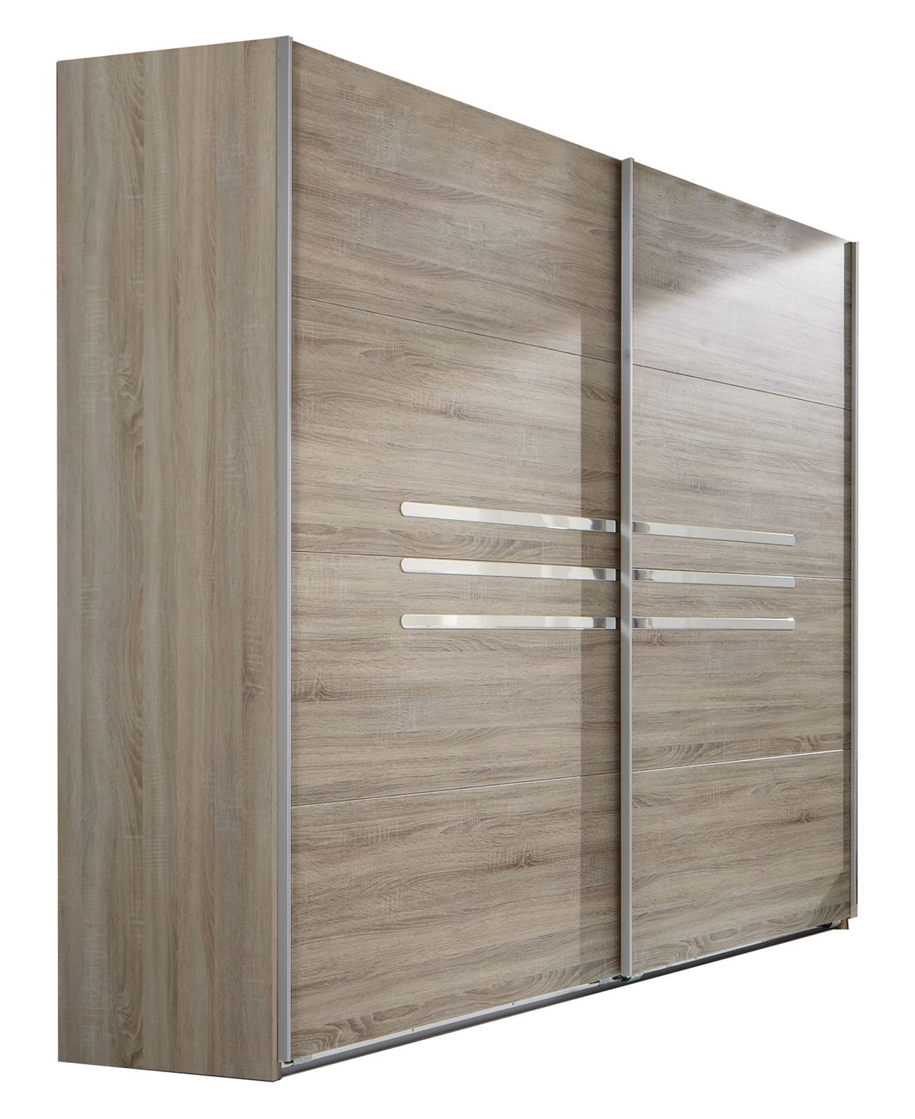 Schwebetürenschrank Anna Eiche sägerau Nachbildung ca. 225 x 210 x 65 cm