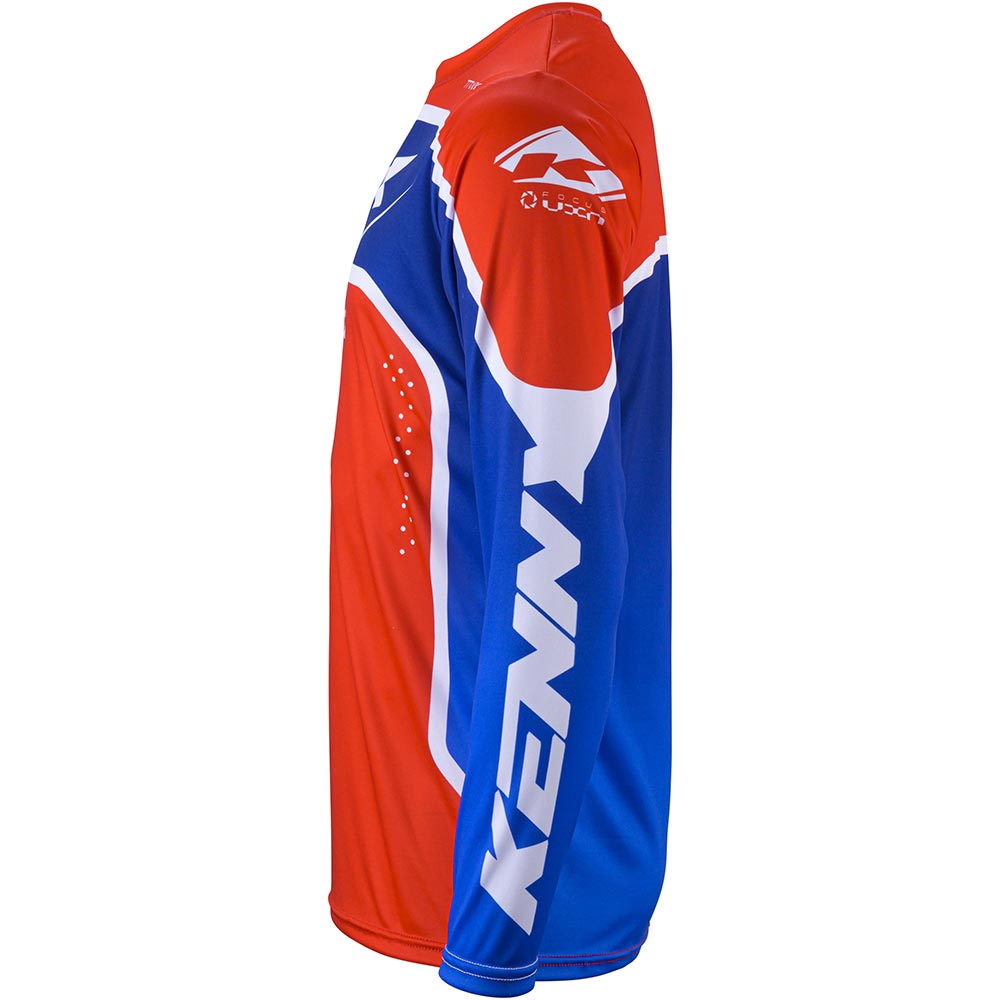 Kenny - Maillot enfant Track Kid Focus Rouge / Bleu / Blanc