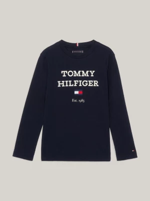 Camiseta de manga comprida com logotipo