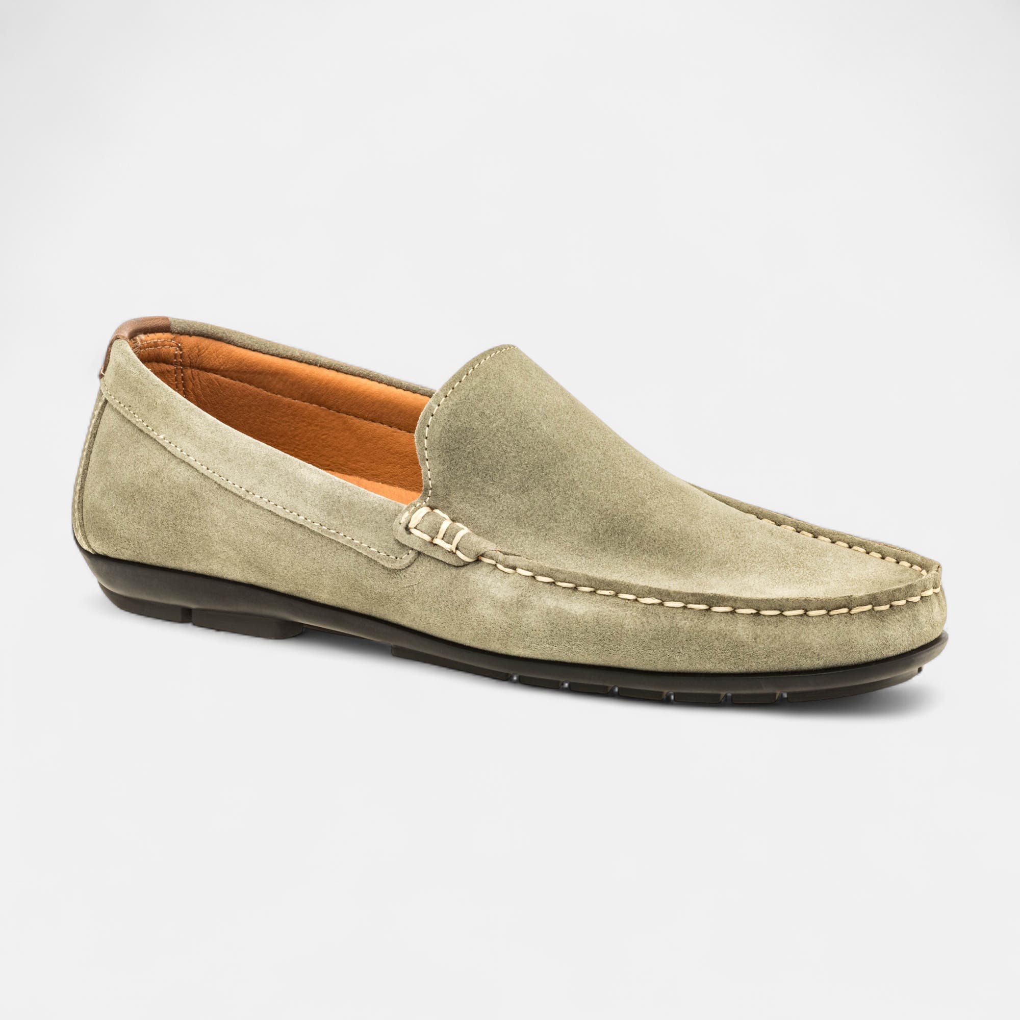 Mocassins Homme en cuir vert clair
