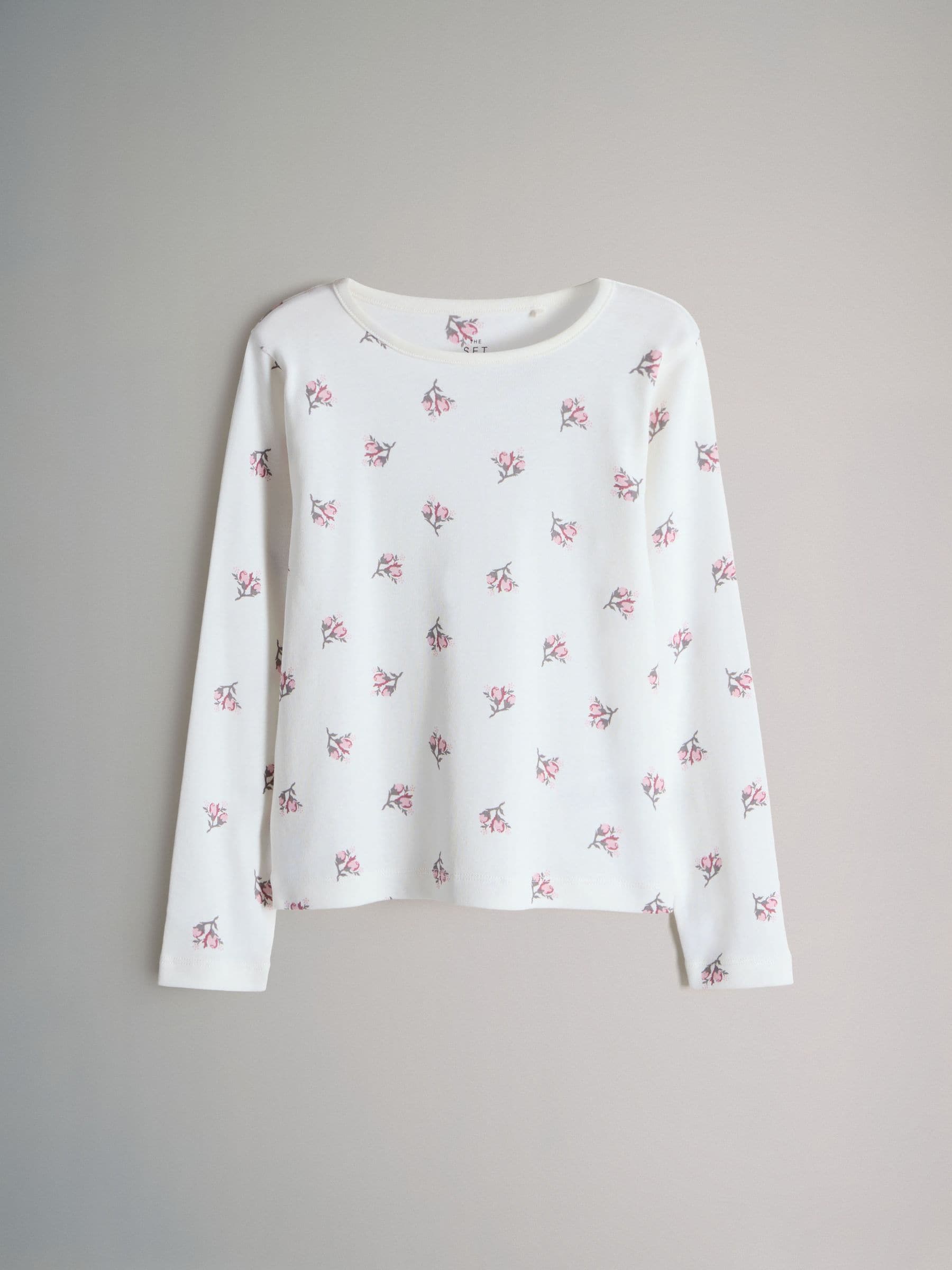 Roze/wit - The Set verpakking van 4 behaaglijke katoenen jersey pyjama's