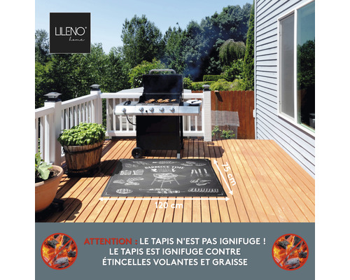 BBQ vloerbeschermingsmat BBQ Time Chalk 75x120 cm