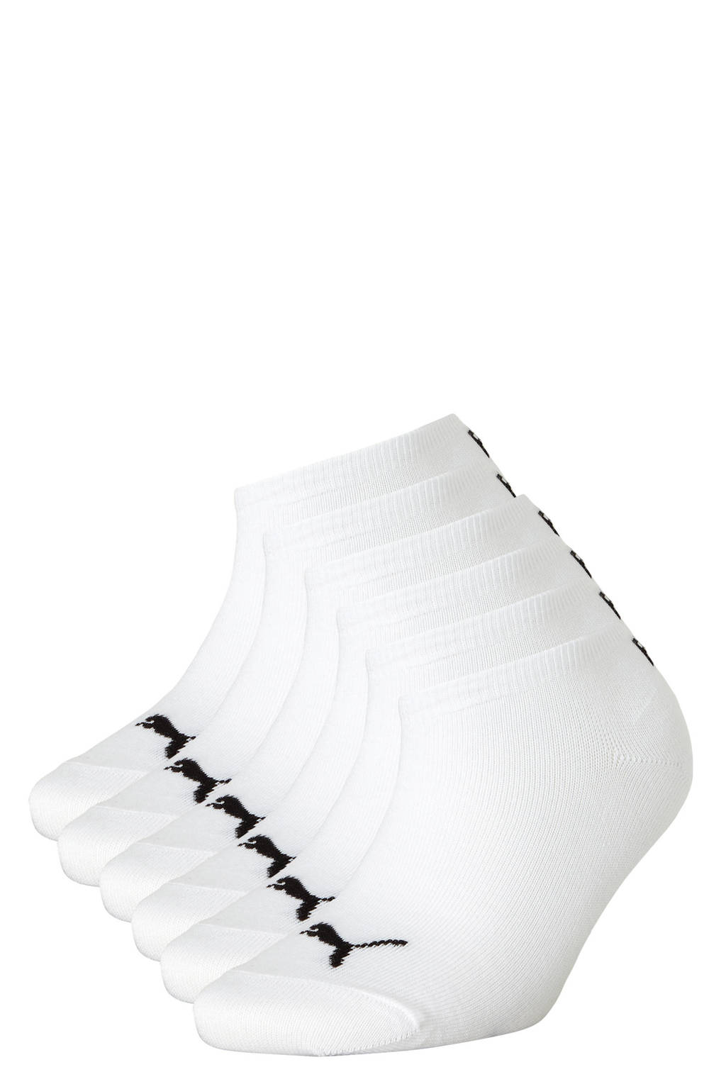 Puma sneakersokken met logo - set van 6 wit