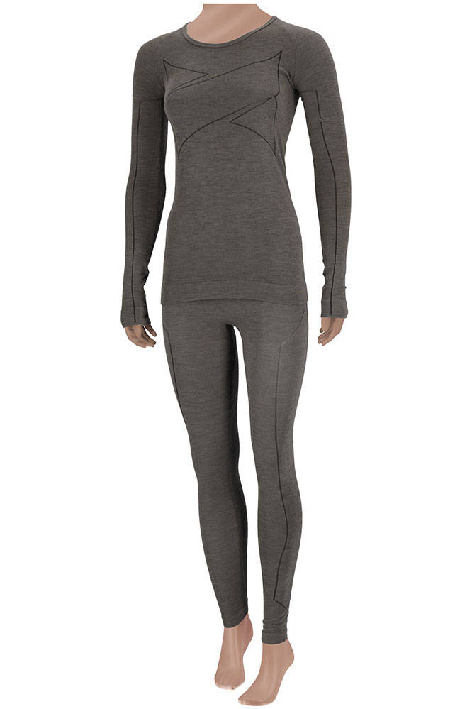 Xtreme thermoshirt met merino wol grijs melange