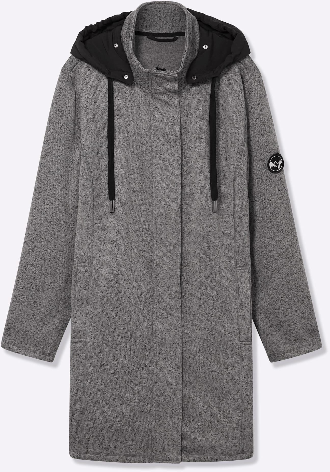 Sheego Strickfleecejacke mit Kapuze
