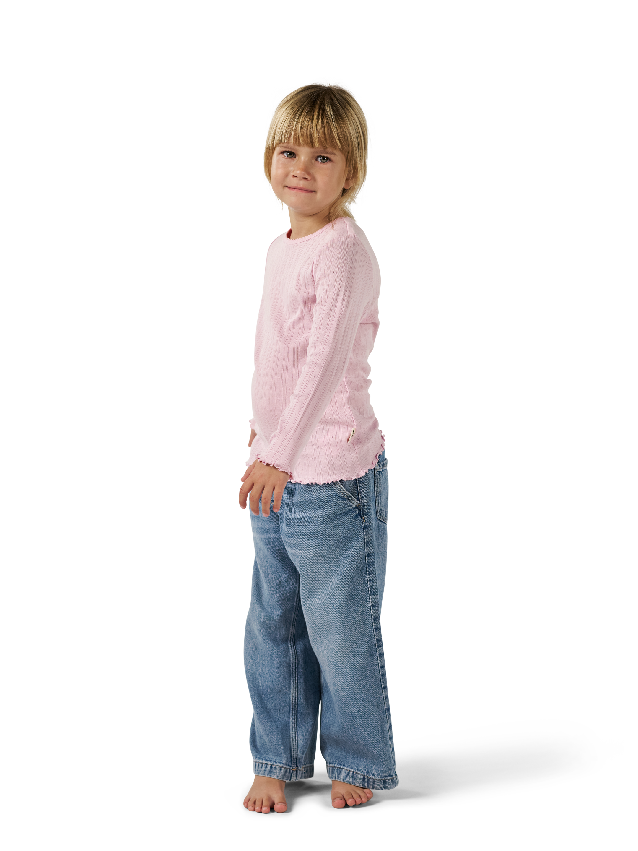Pointelle shirt van katoen voor kinderen