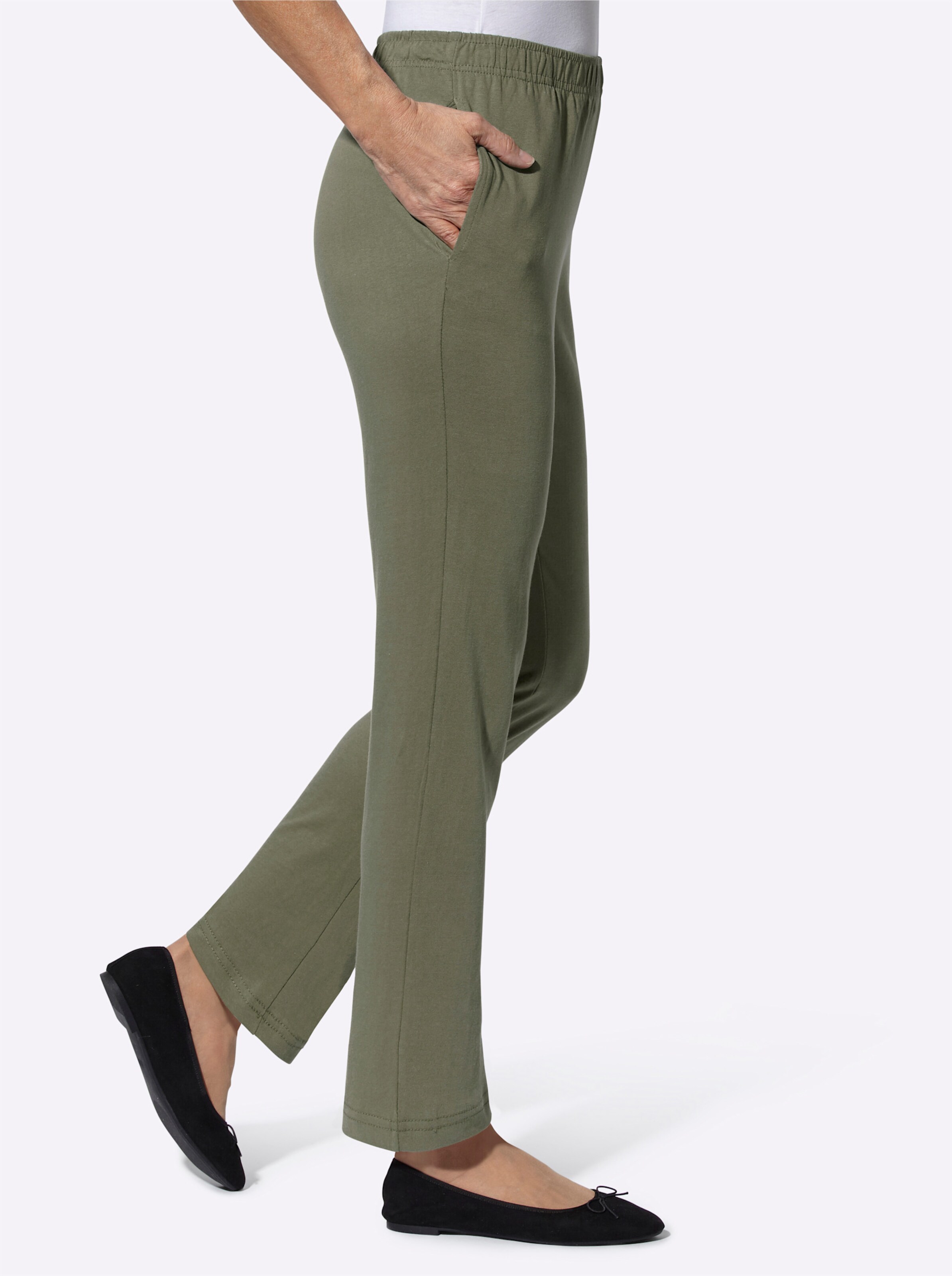 Freizeithose in khaki + khaki-bedruckt