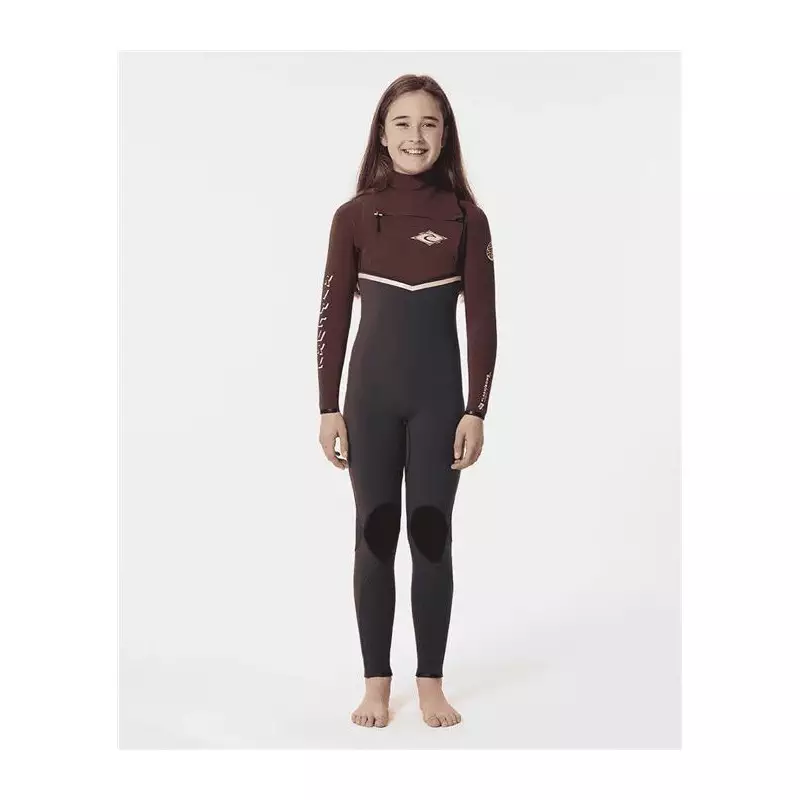 Combinaison intégrale junior RIPCURL Kids Flashbomb 4/3 C/Zip Maroon
