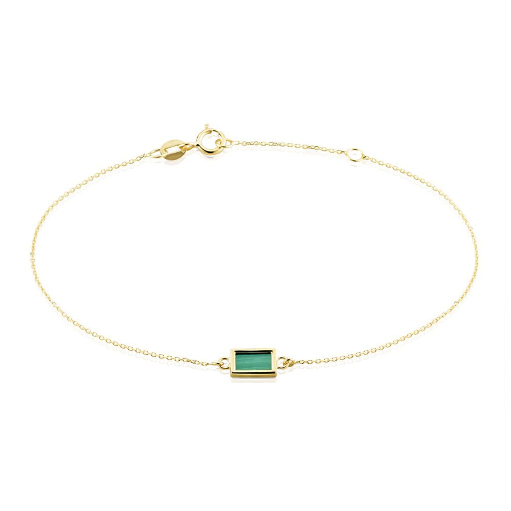 Bracelet Hallie Or Jaune Malachite