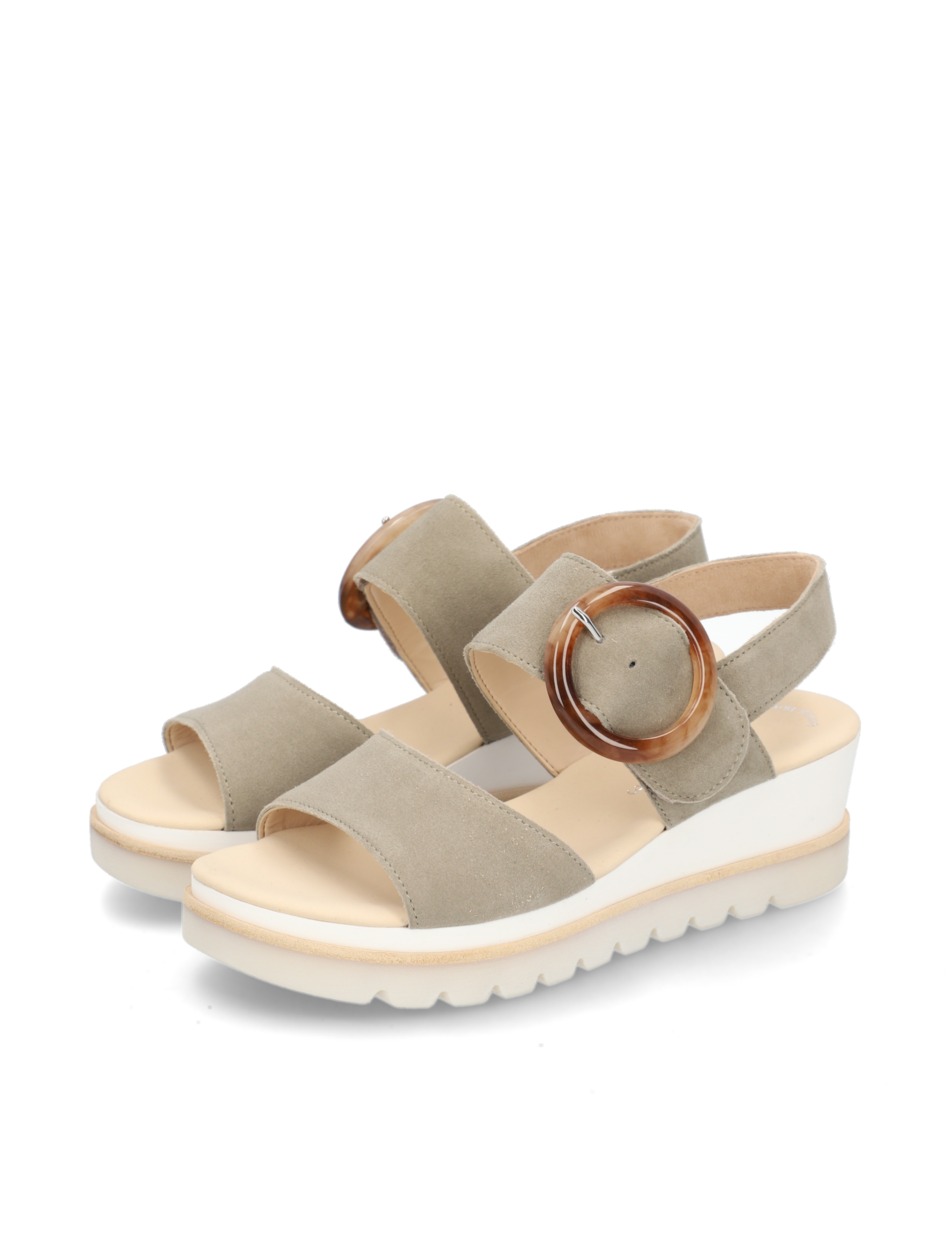 Veloursleder Sandale