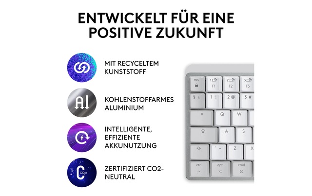 Logitech Wireless-Tastatur »MX Mechanical Mini for Mac pale grey« ()