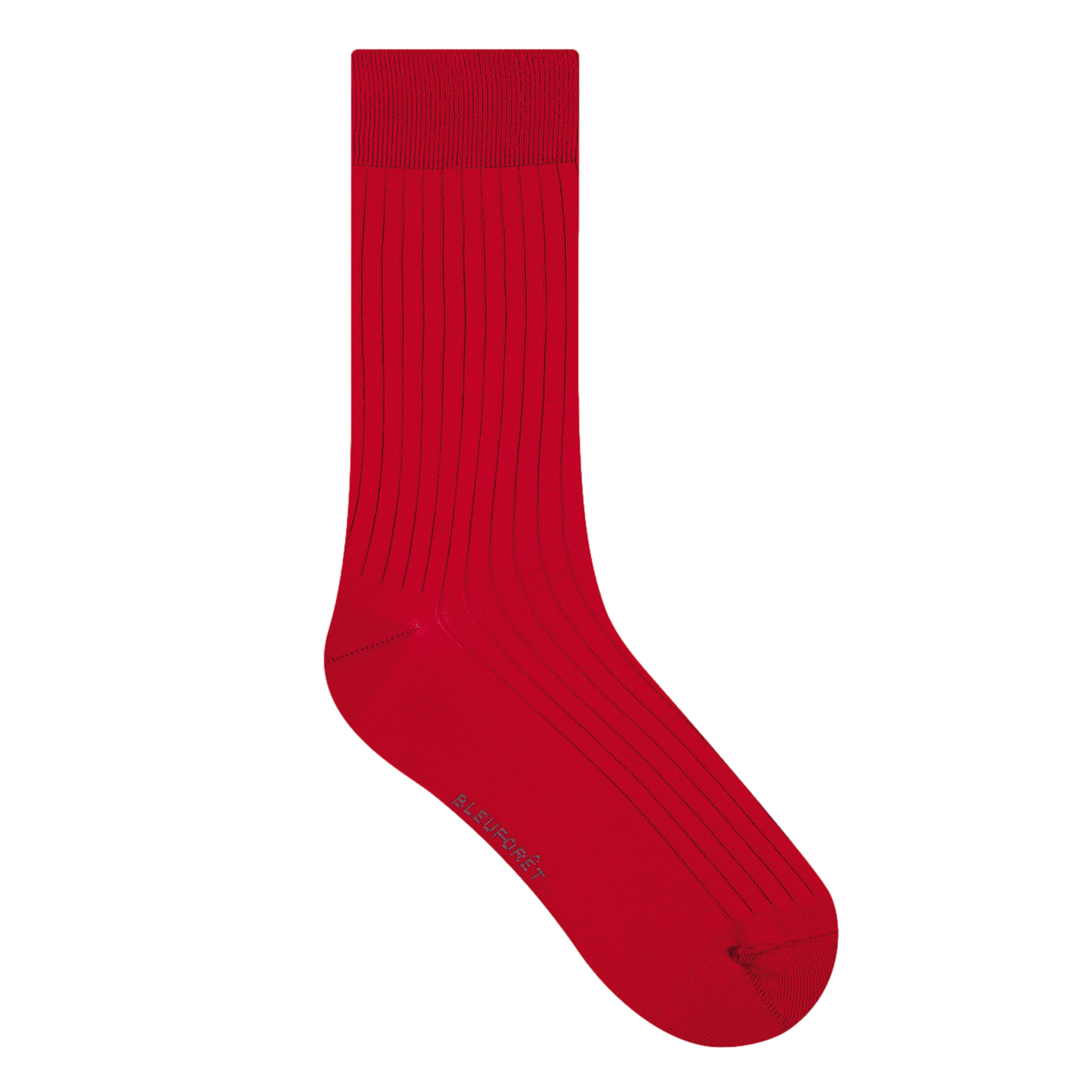 Chaussettes hautes côtelées en fil d'écosse | Rouge