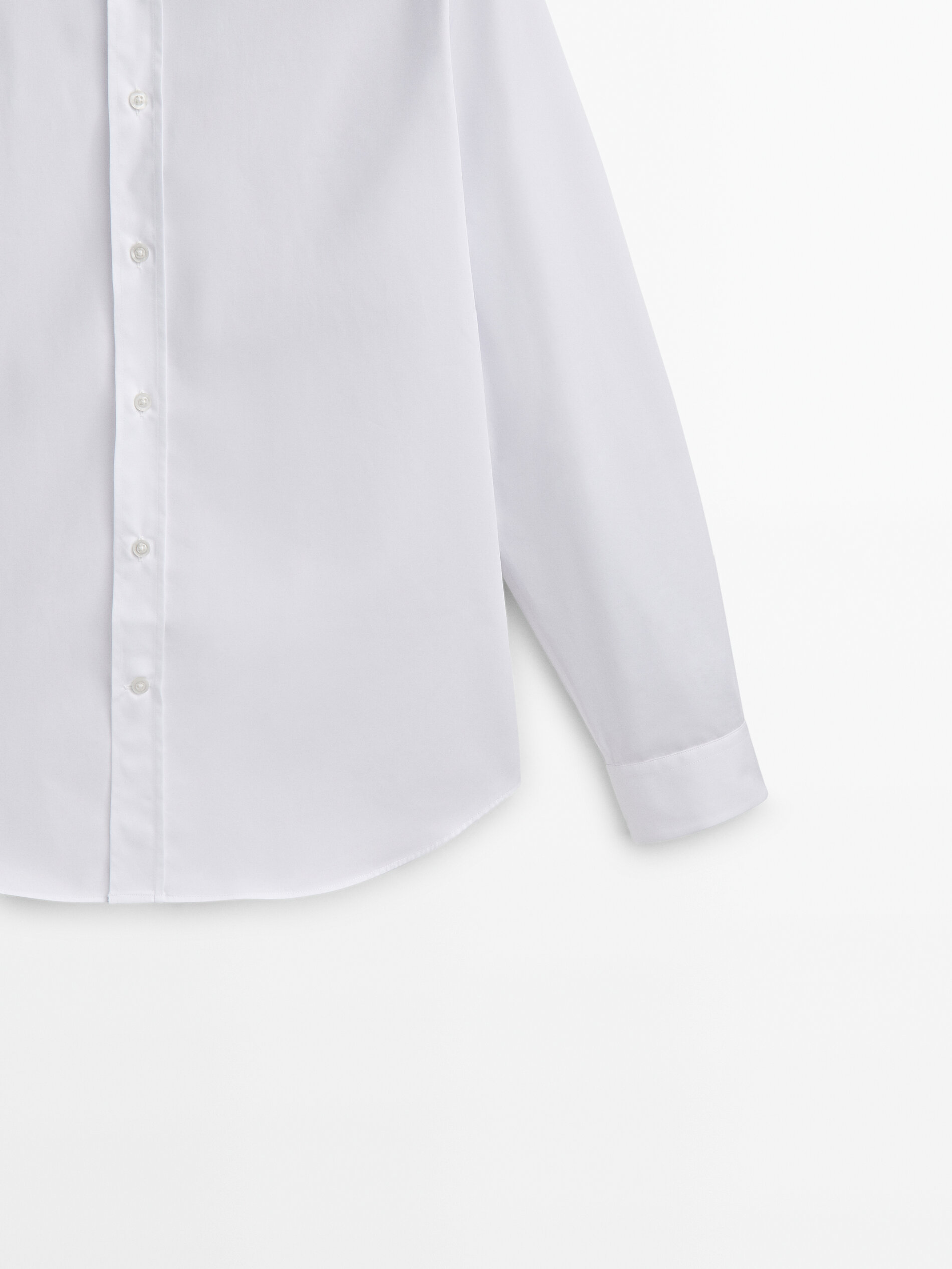 Camisa de algodão com modelagem relaxada - Studio - BRANCA