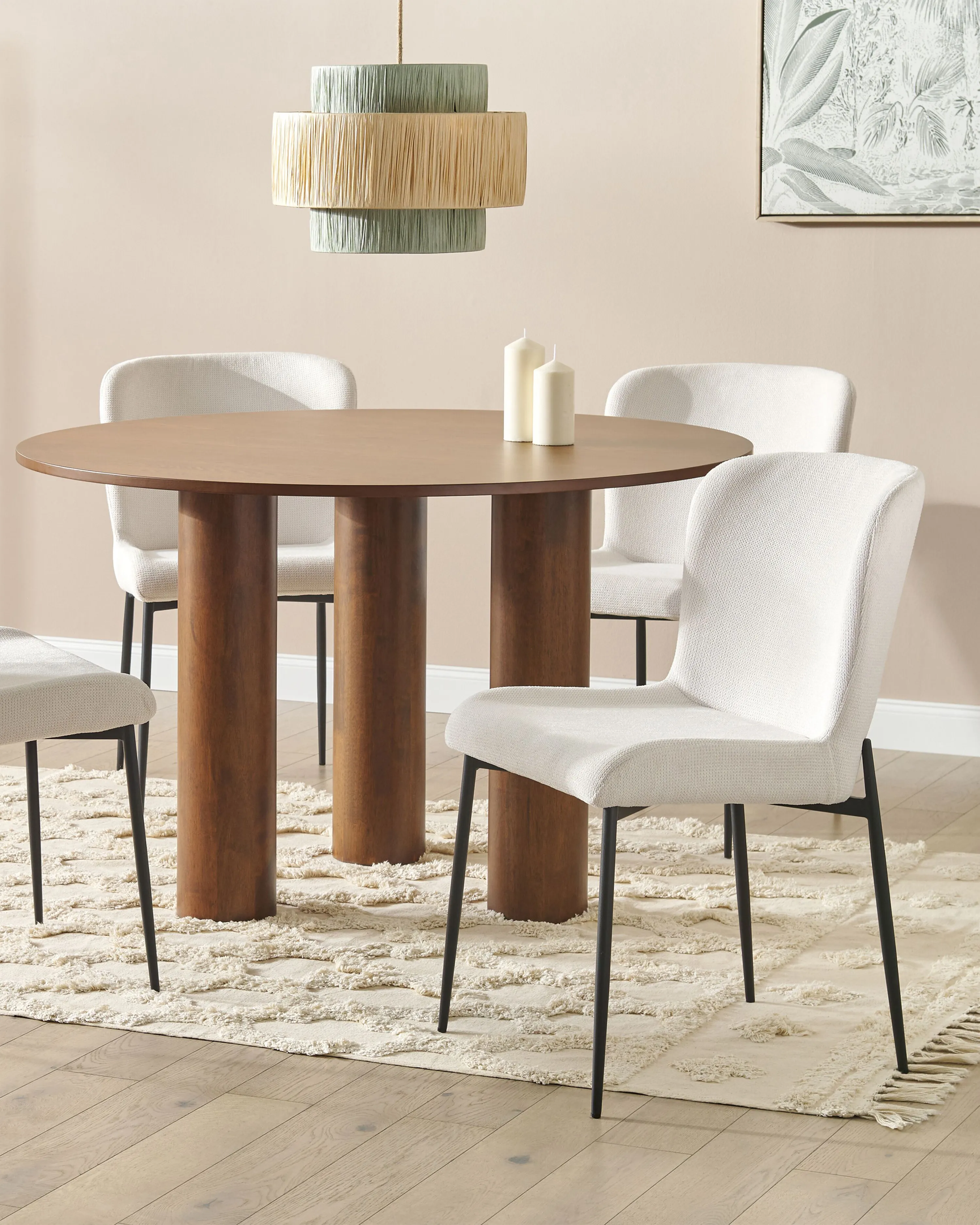 Set van 2 eetkamerstoelen ADA Gebroken wit