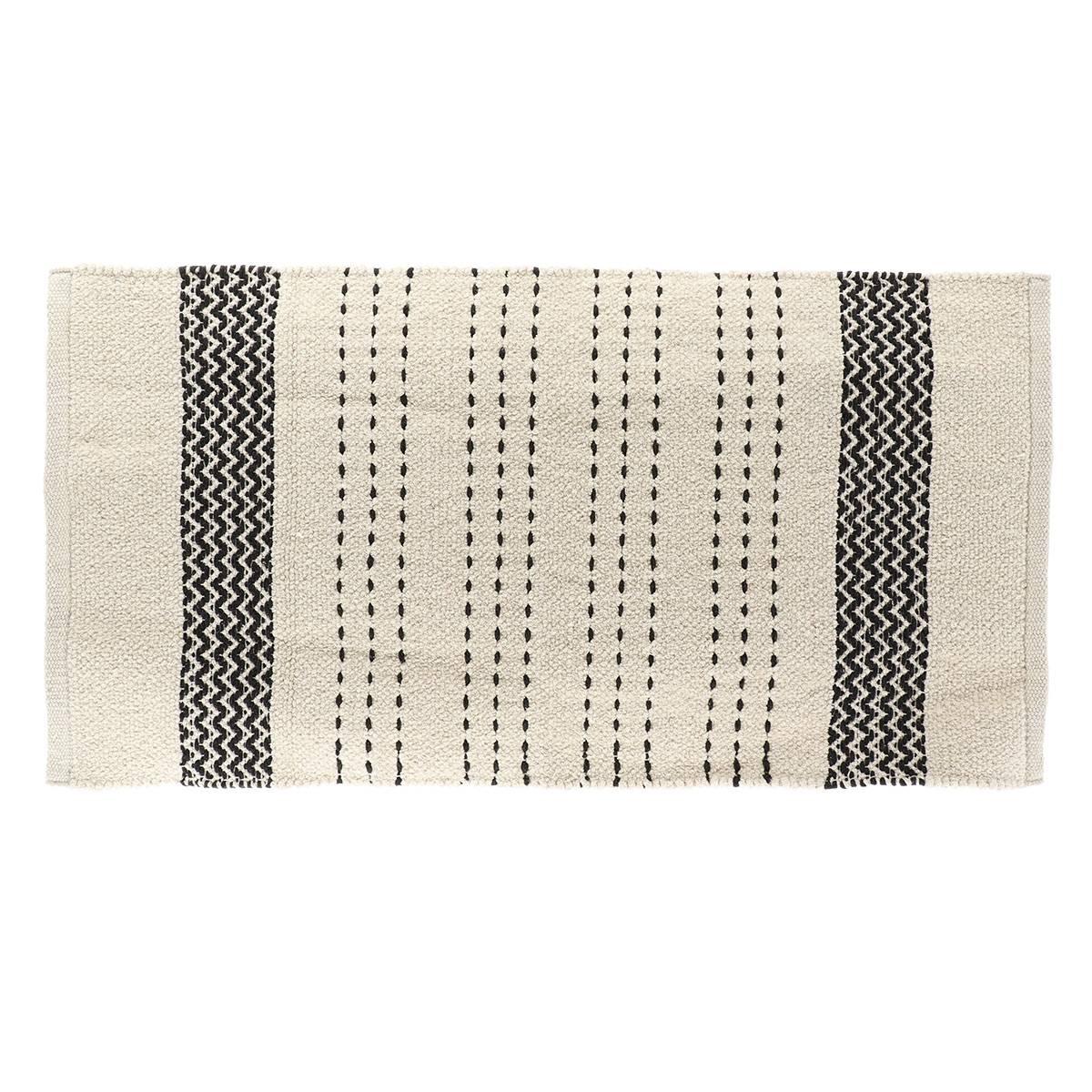 TAPIS SAINT LEU 45X90CM NATUREL NOIR