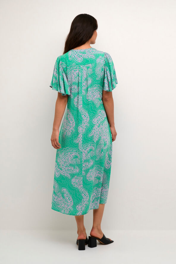 Culture CUpolly Long Dress Green/pink paisley