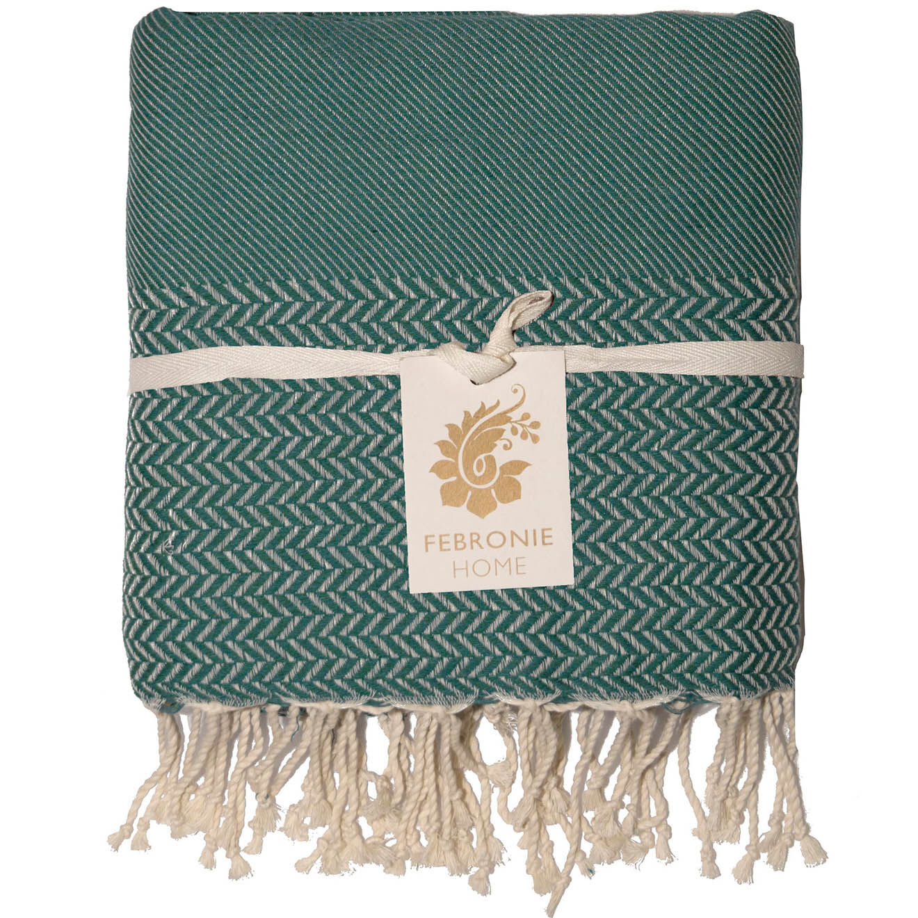 Febronie Plaid Oslo Jacquard vert kaki