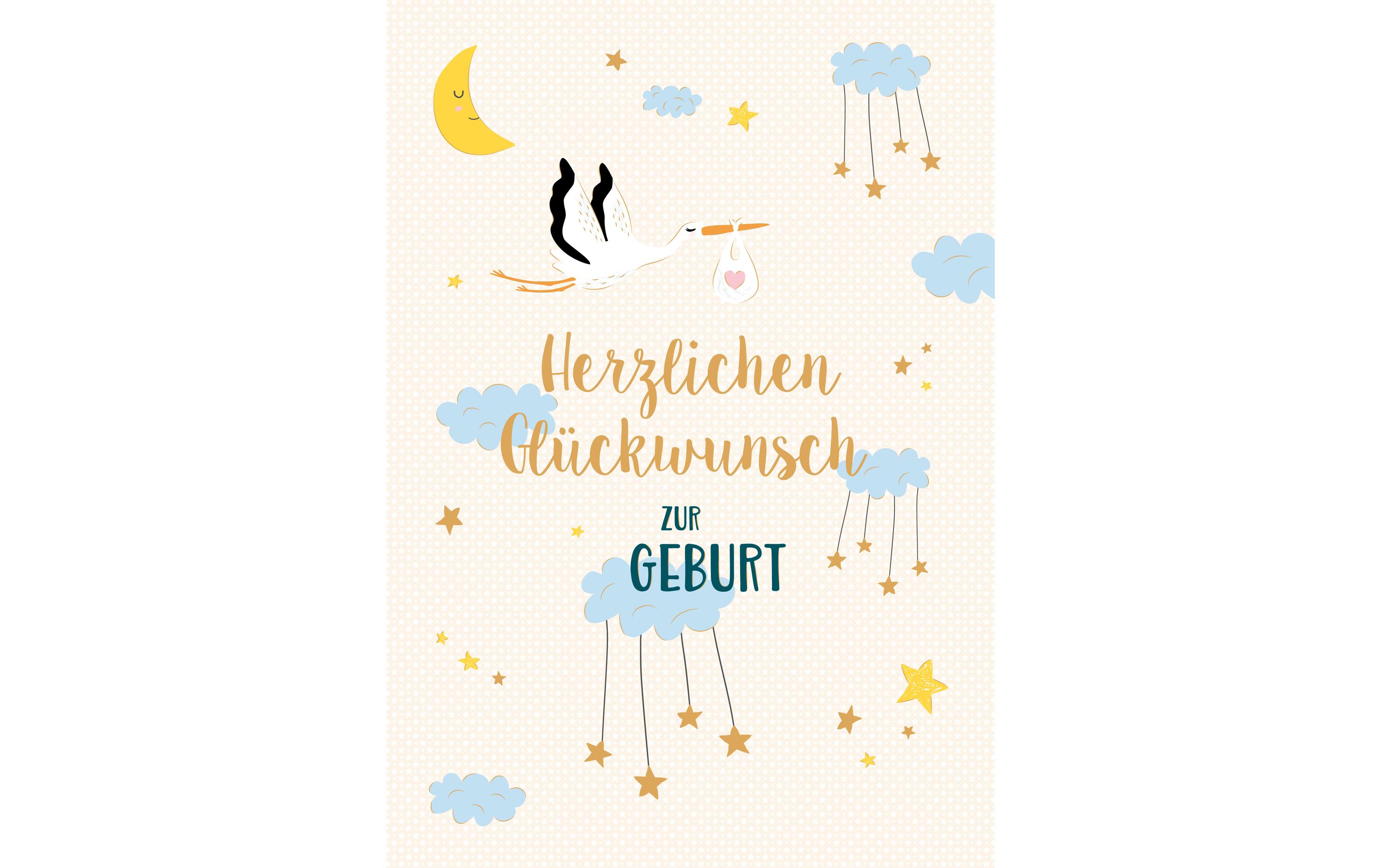 Glückwunschkarte Geburt A4Glückwunschkarte A4