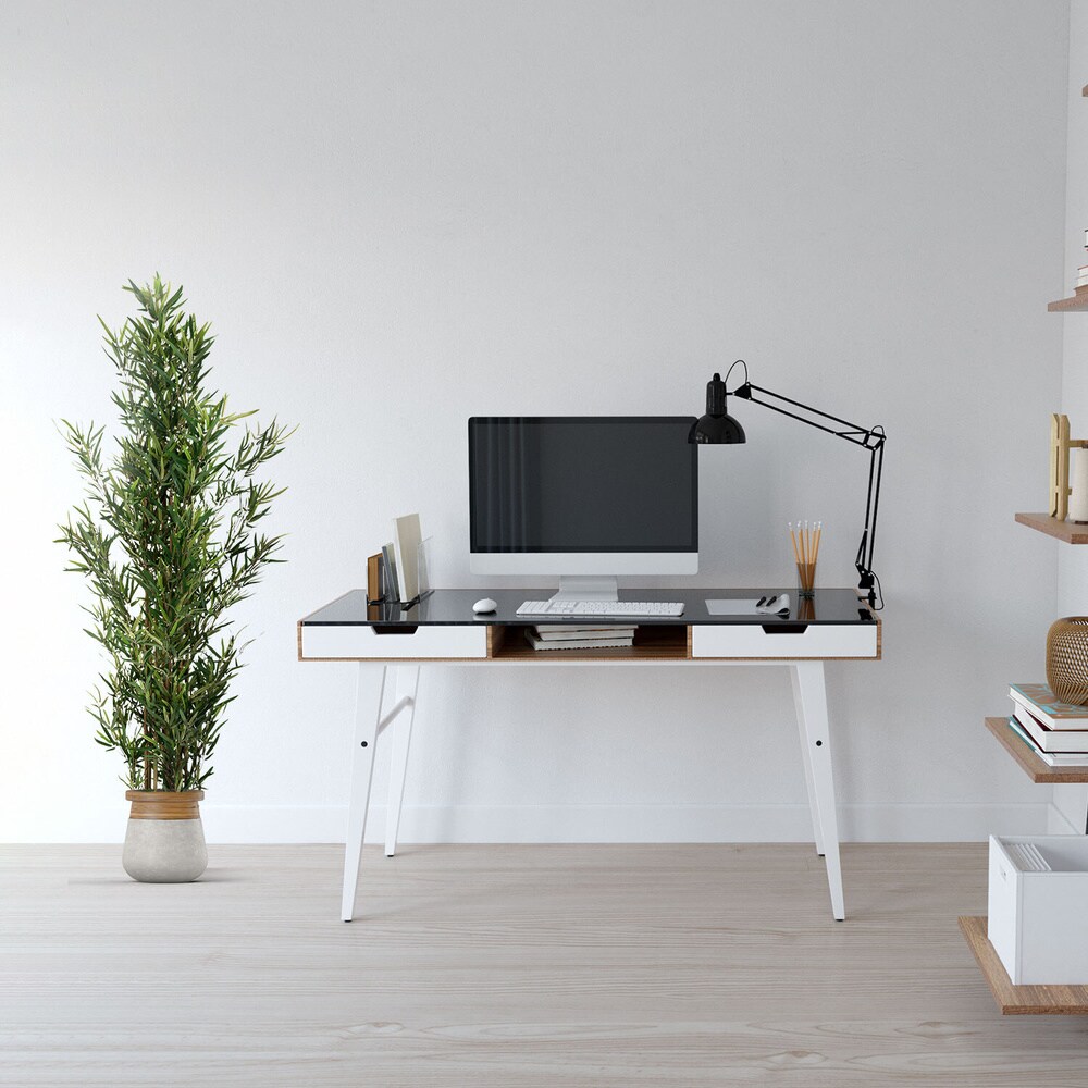Kunstpflanze BAMBUS Kunststoff, Stoff hjh OFFICE