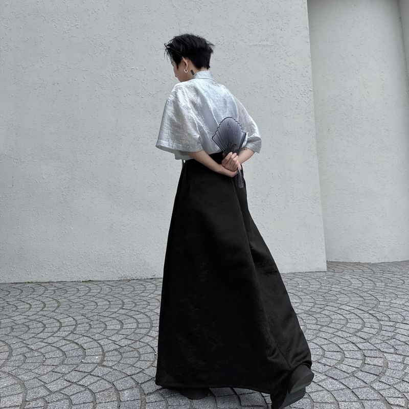 Bjorn - Hoge taille effen Hanfu rok