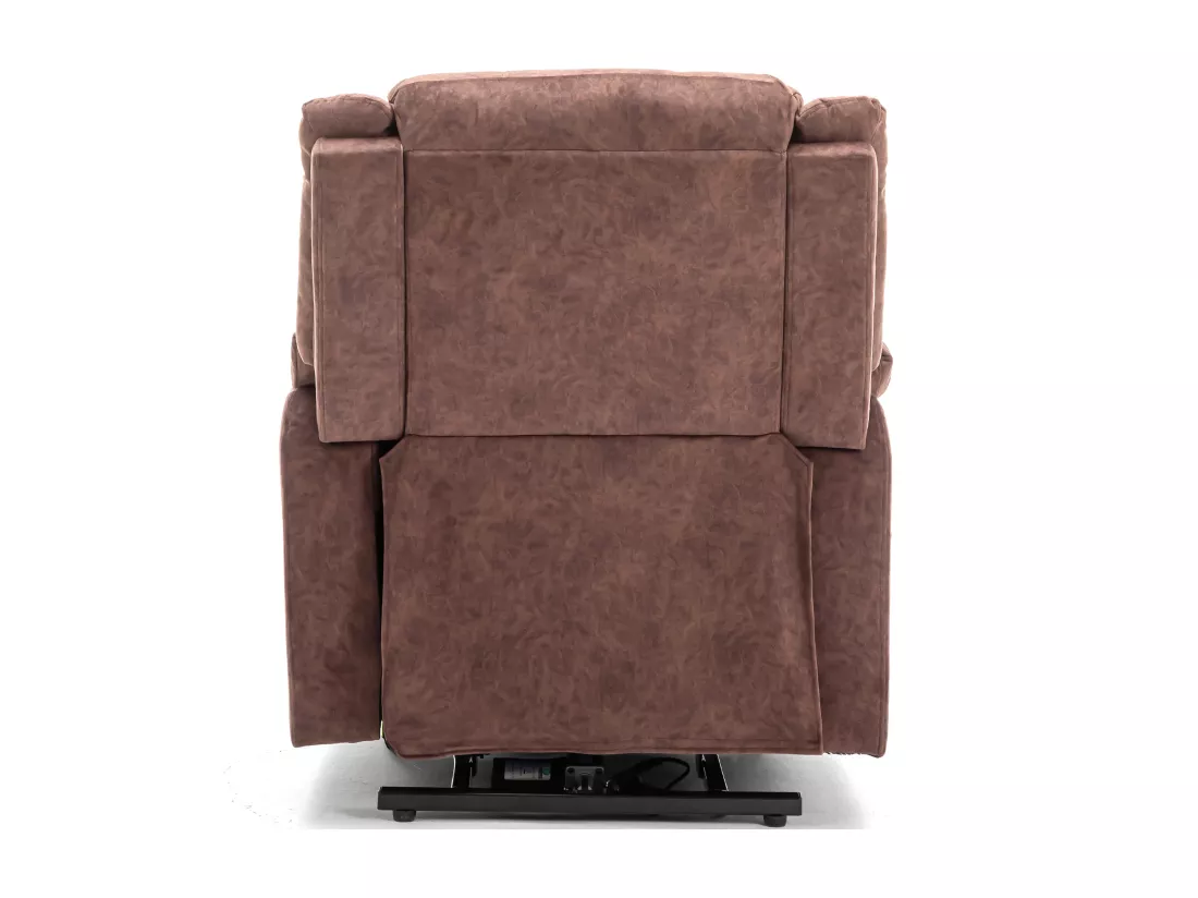 Fauteuil releveur électrique en cuir PU, fauteuil de massage inclinable, meuble réglable pour le dos, pieds avec 3 positions, port USB, chauffage, porte-gobelets