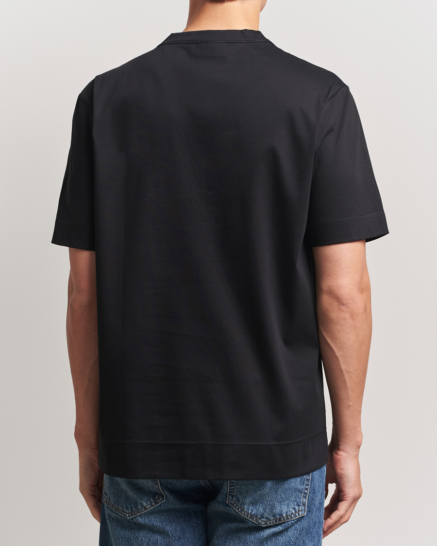 NN07 Pedro Embroidered Flower T-Shirt Black