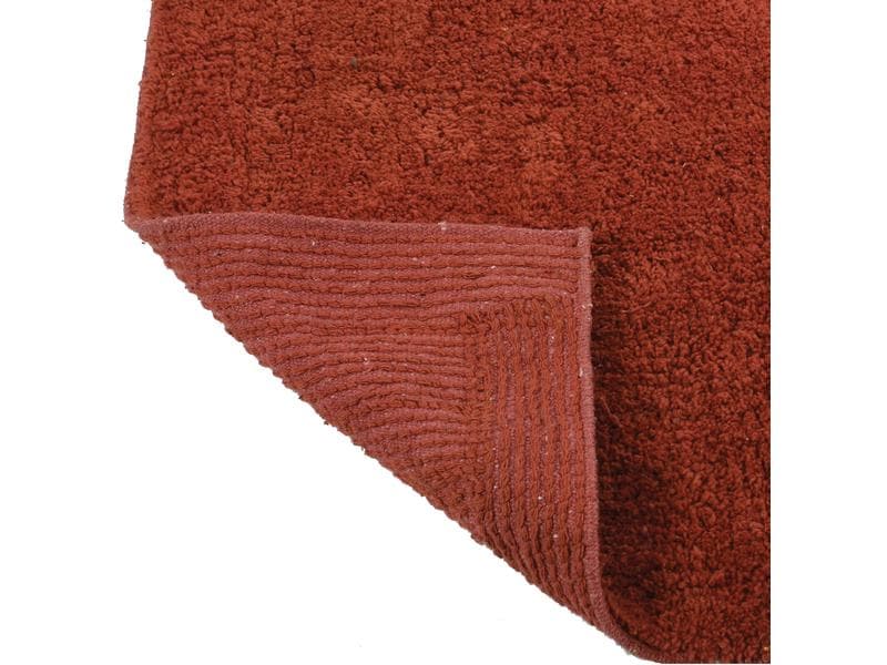 MSV Badteppich Dalija 45 x 70 cm, Terracotta Badematte aus hochwertiger Baumwolle