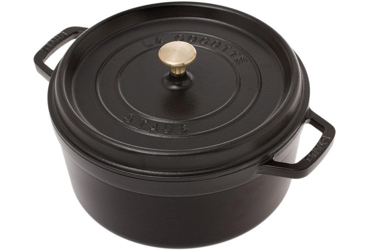 Staub braadpan - cocotte 26cm, 5,2L, zwart