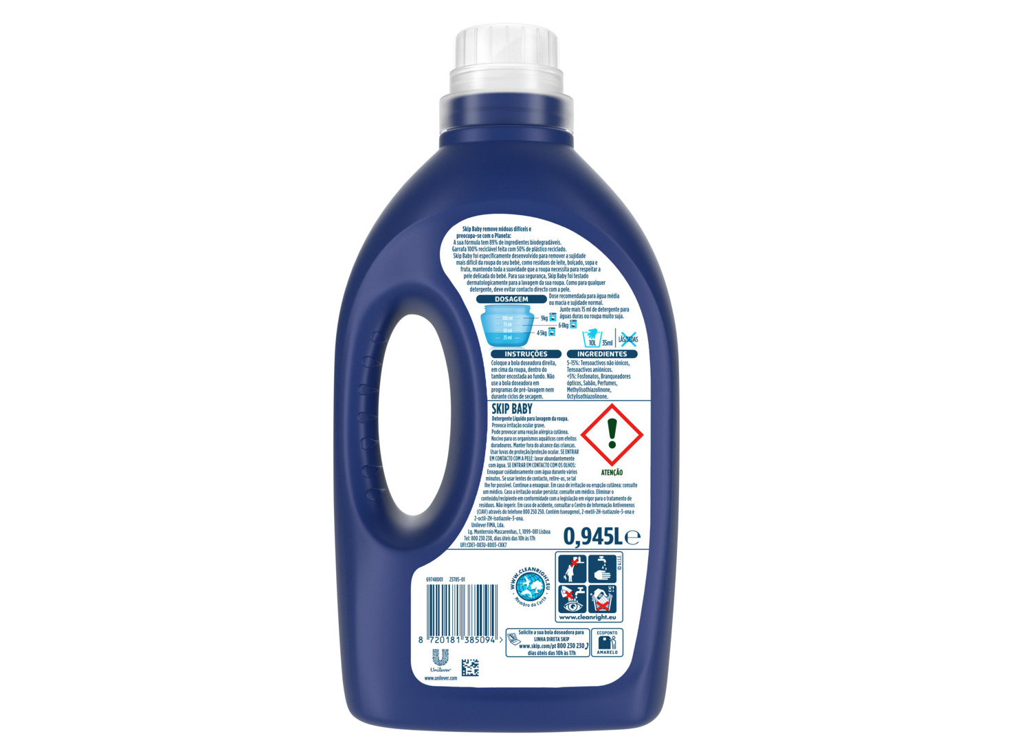 DETERGENTE ROUPA MÁQUINA LÍQUIDO SKIP BABY 21D