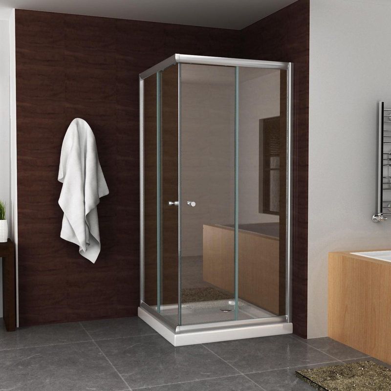 BWS - Eco Hoekinstap Douchecabine - 90x90x190 cm - 5mm Helder Glas