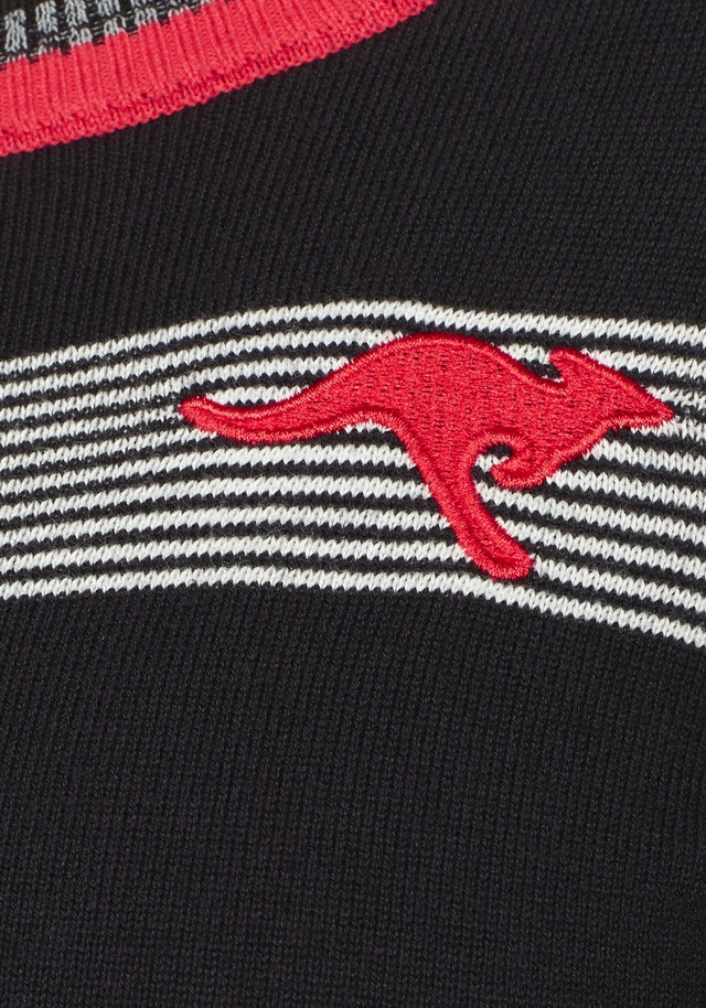 KangaROOS Strickkleid figurbetont,  lang,  sportiver Look,  aus Baumwollmix,  Langarm