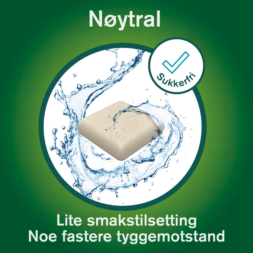 Nicorette Nøytral tyggegummi 4 mg nikotin, slutte å røyke