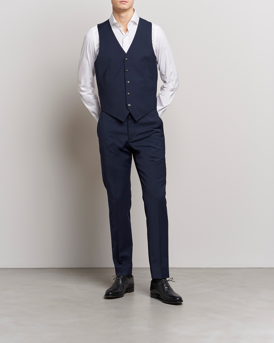 Tiger of Sweden Wayde Wool Travel Waistcoat Royal Blue