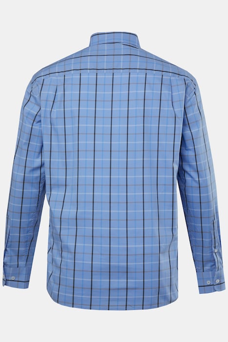 Boston Park Karo-Businesshemd, Langarm, Buttondown-Kragen, Comfort Fit, bis 8 XL