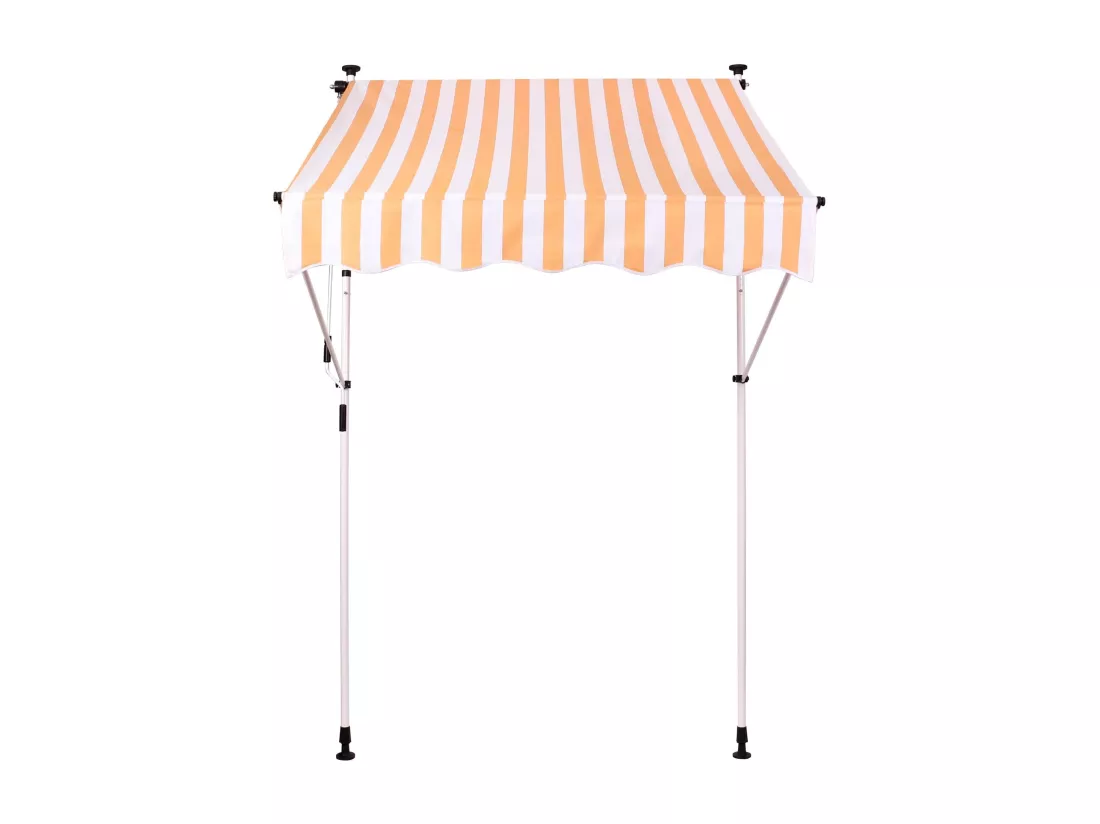Store banne terrasse auvent blanche 350 x 120 x 200 cm 10_0002974