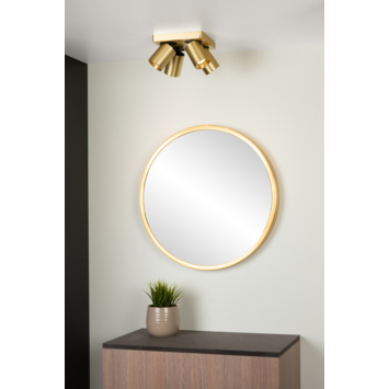 Lucide NIGEL plafondspot LED Dim to warm GU10 2200K/3000K mat goud / Messing