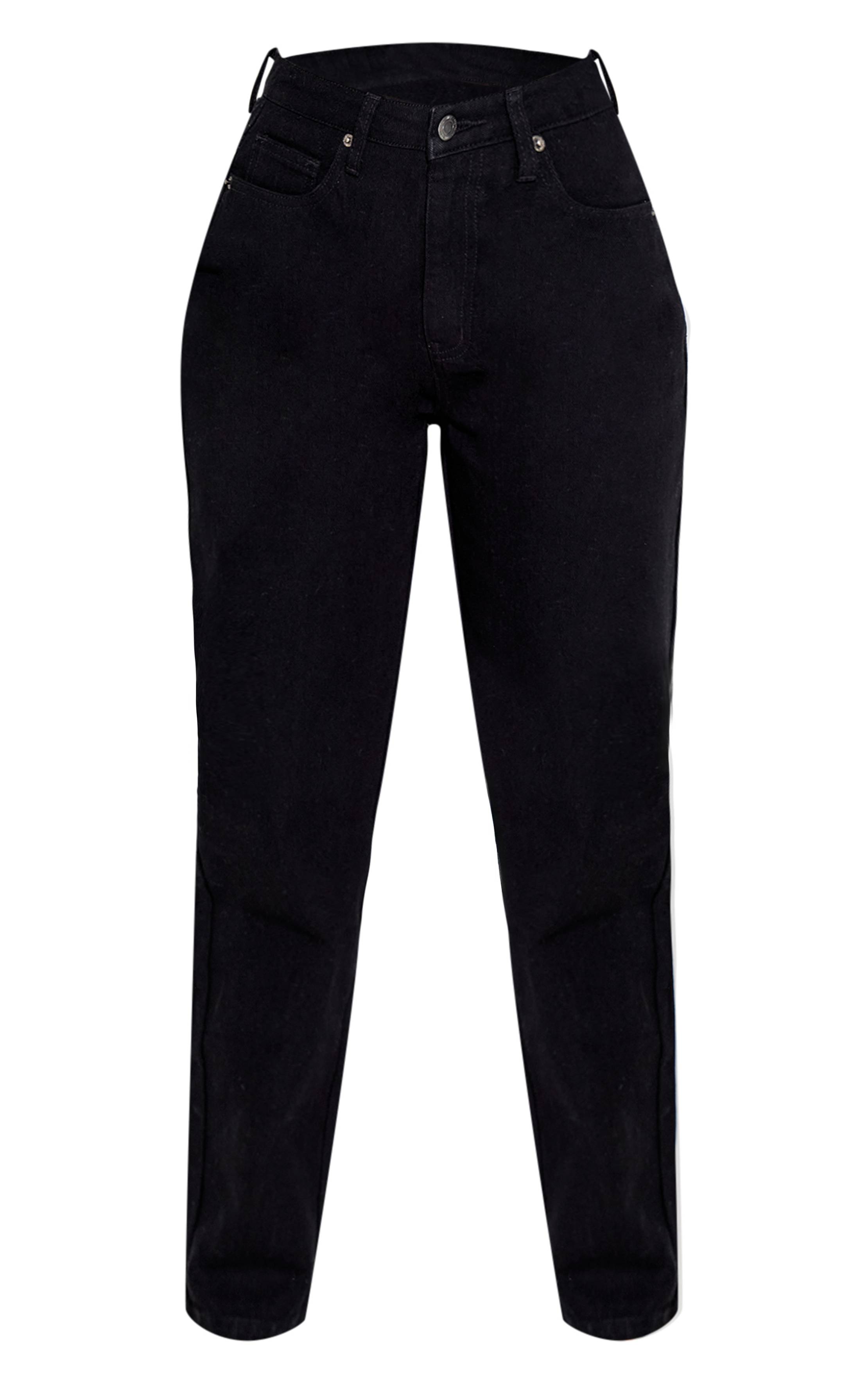 Noir Prettylittlething Jean Mom Taille Haute