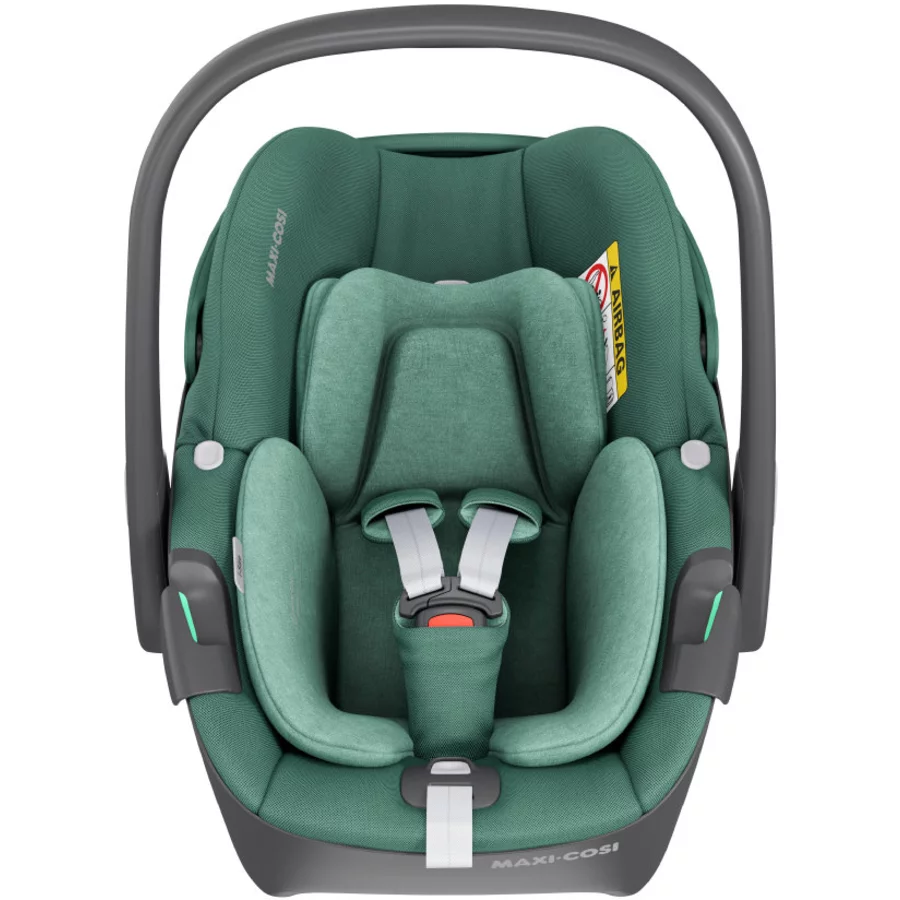 MAXI COSI Set Babyschale Pebble 360 Essential Green plus Basisstation FamilyFix 360