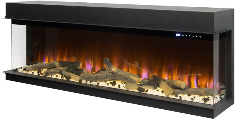 Oppio Amsterdam elektrische 3-zijdige haard 220 cm – LED Smart & Verwarming