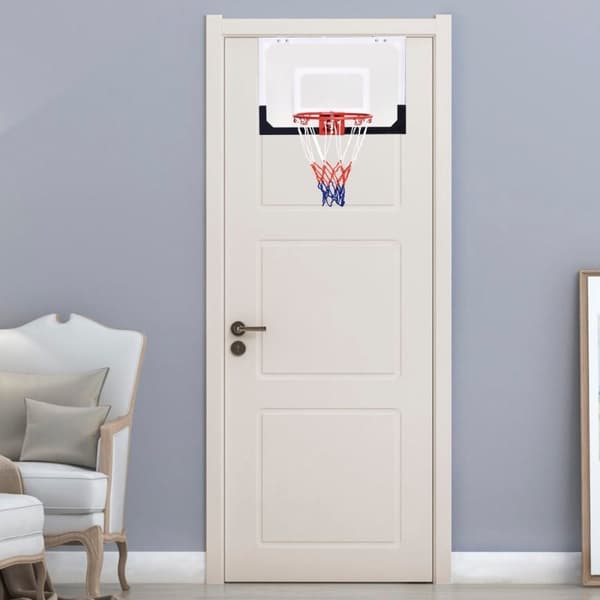 Basketballkurve basketballsett barneryggbrett med ring og nett 45 x 30 cm