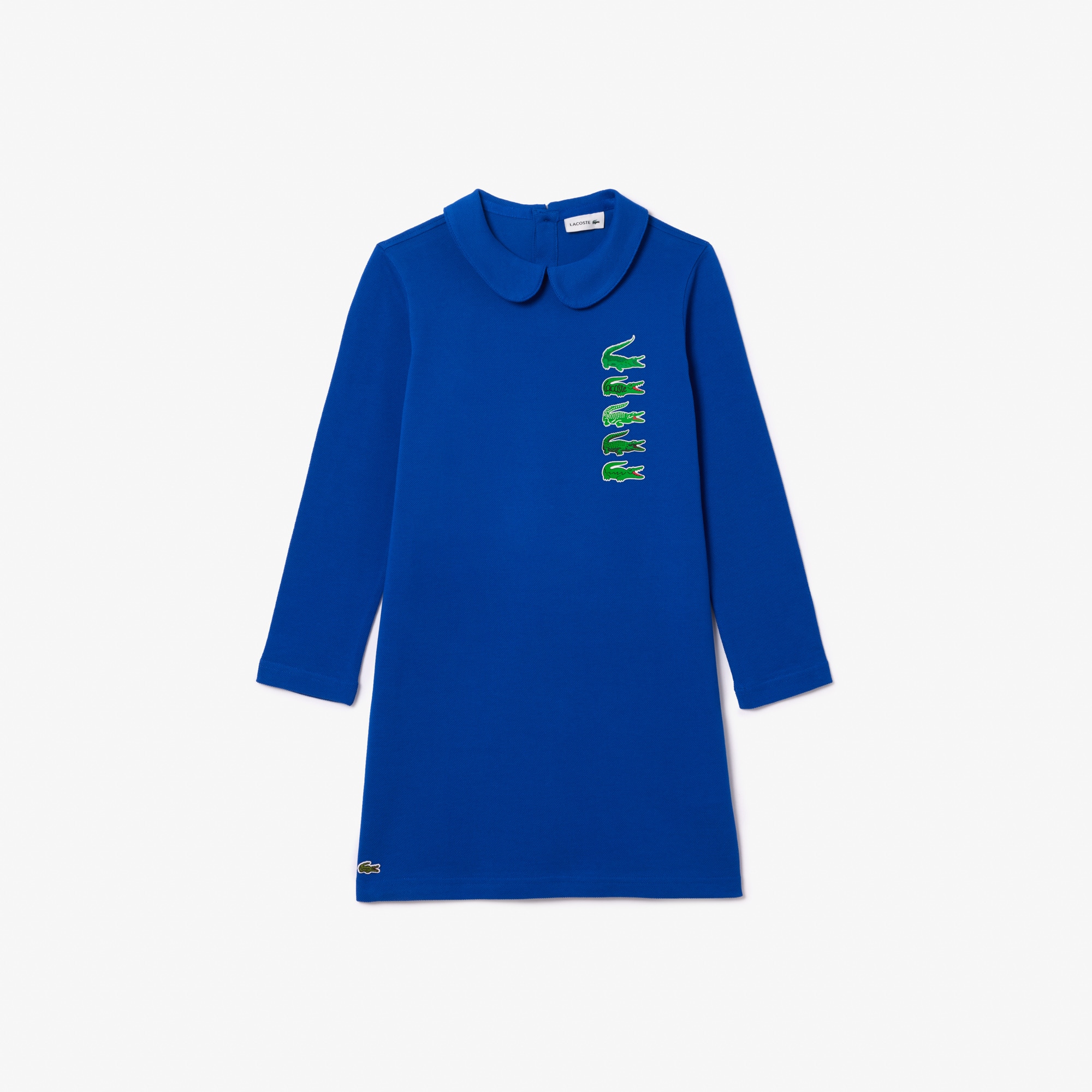 Robe polo avec crocodiles et ouverture au dos Pantalons & Robes - Bleu - Lacoste - Fille