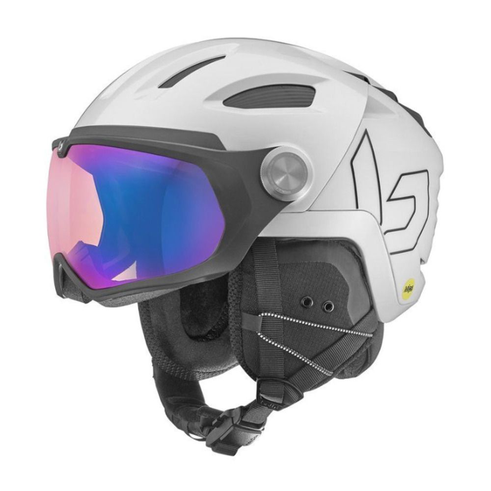 Bolle V-RYFT MIPS - Casque ski white pearl shiny/phantom blue