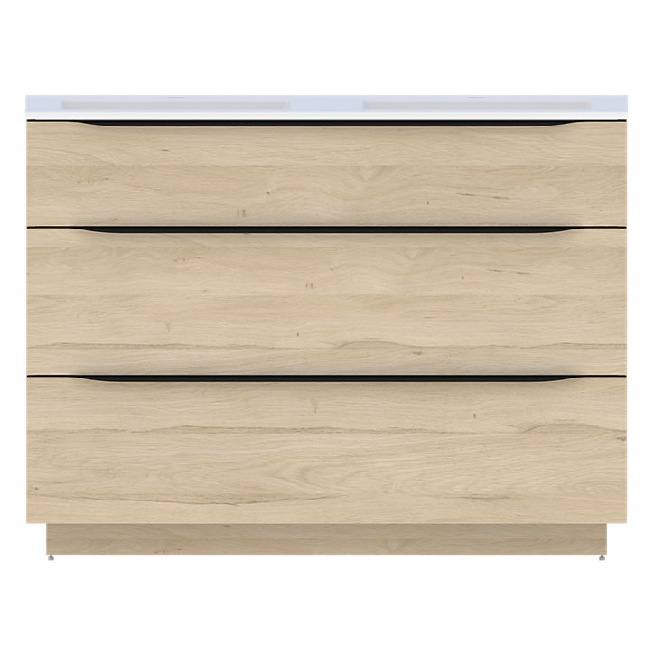 Meuble sous vasque à poser aspect bois Pamili 120 cm