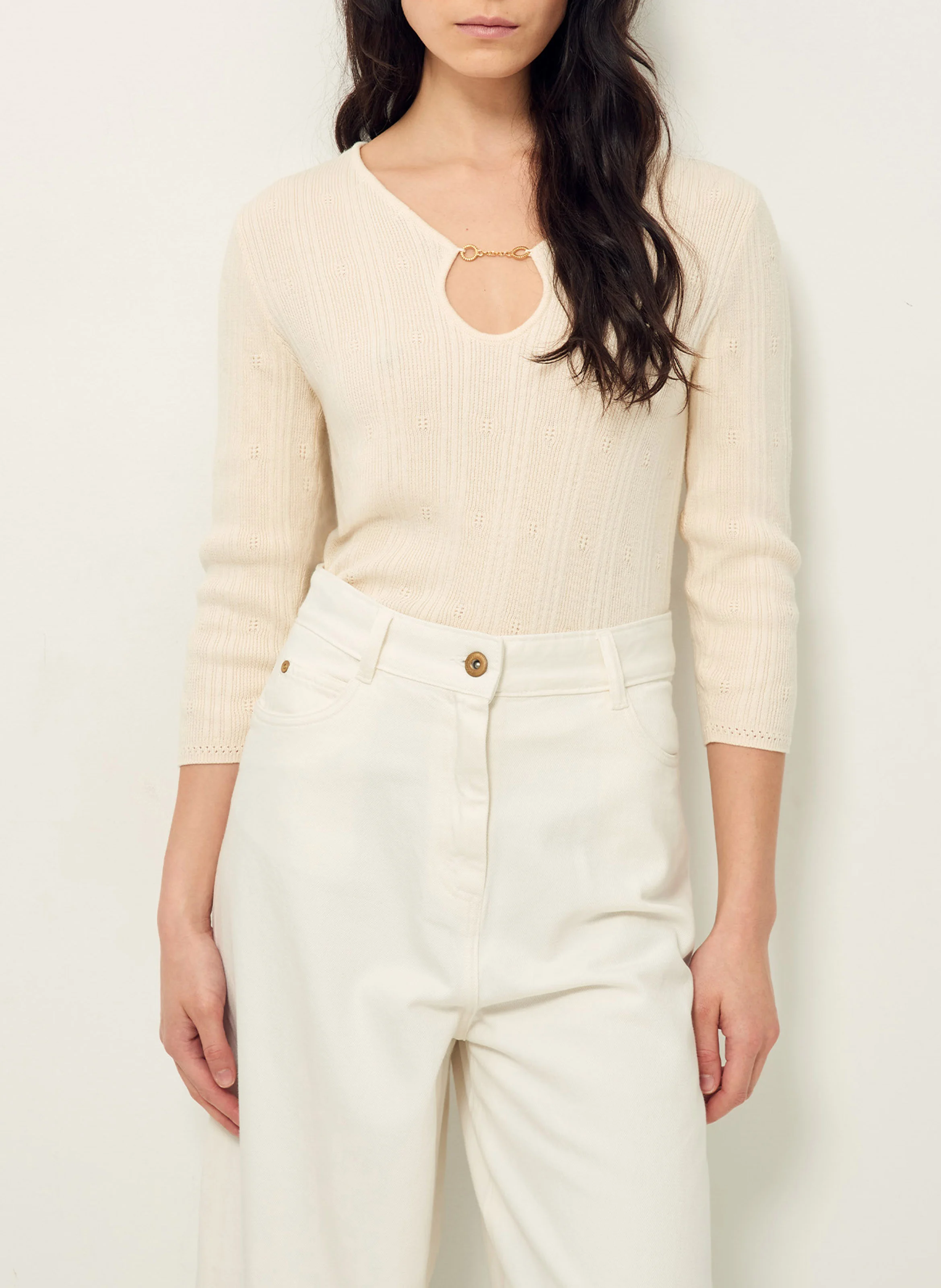 ISLA - Pull col rond | Beige