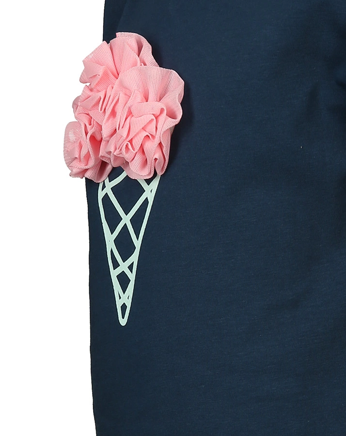 Kurzarm-Kleid SOFT ICE CREAM in dunkelblau