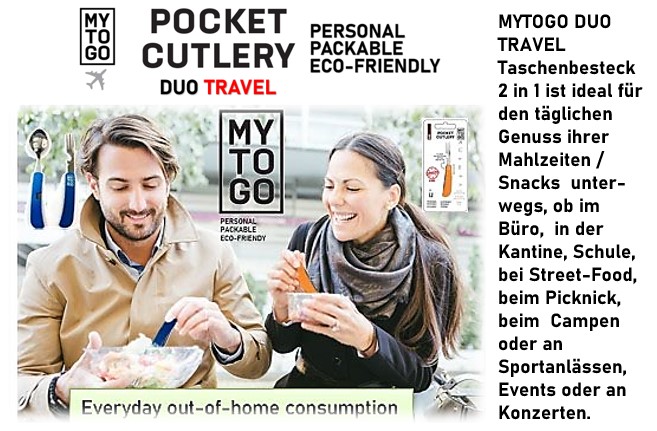 MY TO GO DUO TRAVEL 2 in 1 Taschenbesteck